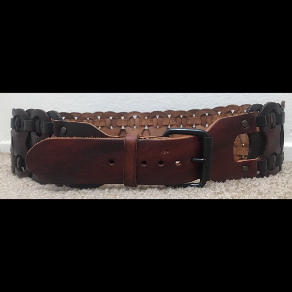 Antique leather belt